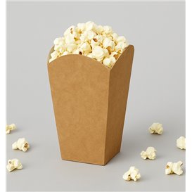 Große Popcorn Box Kraft 150g 8,7x13x20,3cm (25 Stück)