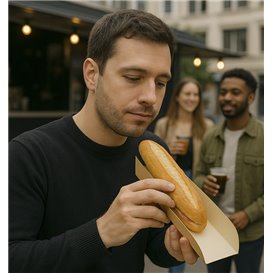 Tray für Baguette Kraft Verpackung 30x6,1x3,2cm (100 Stück)