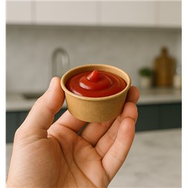 Kraft karton-Saucengläser 50ml Ø6,3cm (1.000 Stück)