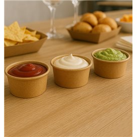 Kraft karton-Saucengläser 50ml Ø6,3cm (1.000 Stück)