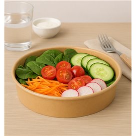 Salatschüssel aus Kraft-Kraftkarton 950ml Ø18,5cm (50 Stück)