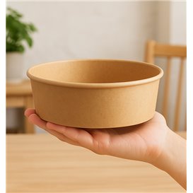 Salatschüssel aus Kraft-Kraftkarton 1.000ml Ø16,6cm (300 Stück)