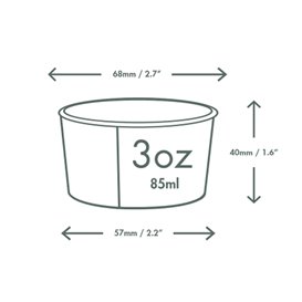 Pappbecher für Eis 4Oz/114ml (50 Stück)