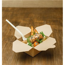 SnackBox Bambus-Karton Kraft 10,7x9x6,5cm 700ml (50 Stück)