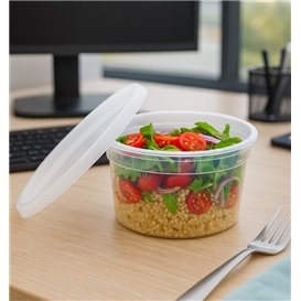 PP-Schalen met Deckel Transparent “Deli Range” 480ml (240 Stück)