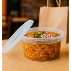 PP-Schalen met Deckel Transparent “Deli Range” 480ml (240 Stück)