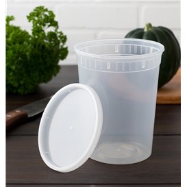 PP-Schalen met Deckel Transparent “Deli Range” 960ml (240 Stück)