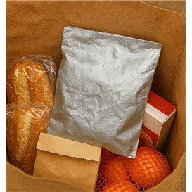Burgerpapier d'Aluminium fettdicht Argenté 22,3+5x20cm (2000 Uds)
