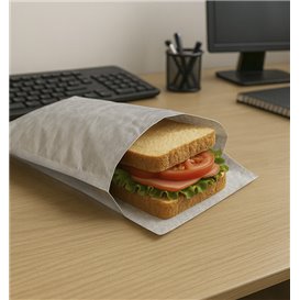 Burgerpapier d'Aluminium fettdicht Argenté 22,3+5x20cm (250 Uds)
