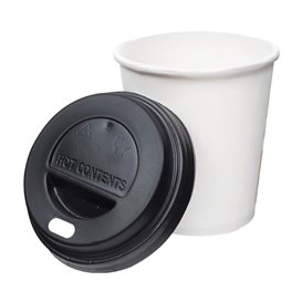 Deckel Schwarz für Becher Ø9,3cm (100 Stück)
