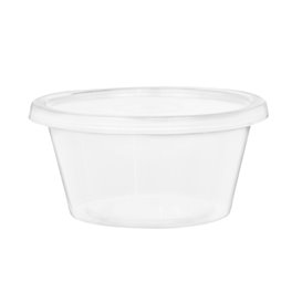 Saucenbecher mit Deckel Transparent aus PP 60ml (100 Stück)