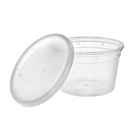 PP-Schalen met Deckel Transparent “Deli Range” 480ml (240 Stück)