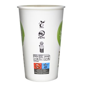Pappbecher und PLA Bioware® 18Oz/540ml Ø9,0cm (1.000 Stück)