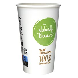 Pappbecher und PLA Bioware® 18Oz/540ml Ø9,0cm (1.000 Stück)