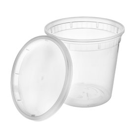 PP-Schalen met Deckel Transparent “Deli Range” 720ml (40 Stück)