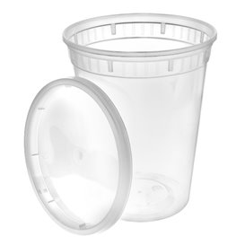 PP-Schalen met Deckel Transparent “Deli Range” 960ml (240 Stück)