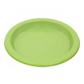 Plastikteller PS Wiederverwendbar Flach Limettengrün Ø220mm (300 Stück)