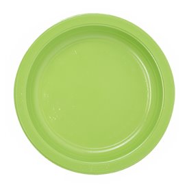 Plastikteller PS Wiederverwendbar Flach Limettengrün Ø220mm (25 Stück)