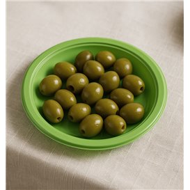 Plastikteller PS Wiederverwendbar Flach Limettengrün 165mm (450 Stück)