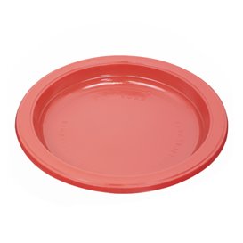 Plastikteller PS Wiederverwendbar Flach Rot Ø220mm (300 Stück)