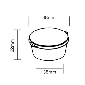 Saucenbecher mit Klappdeckel aus PP Transparent 30ml (100 Stück)