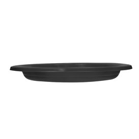 Plastikteller PS Wiederverwendbar Flach Schwarz 165mm (25 Stück)