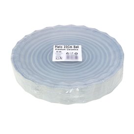 Pappteller mit Keramikmuster “Bali” Ø23cm 345g/m² (450 Stück)