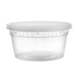 PP-Schalen met Deckel Transparent “Deli Range” 370ml (240 Stück)