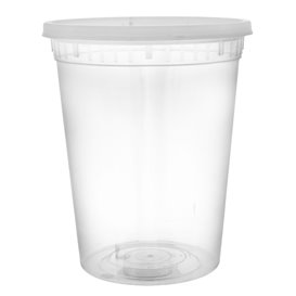 PP-Schalen met Deckel Transparent “Deli Range” 920ml (40 Stück)