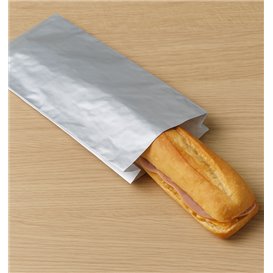 Papierbeutel für Baguette Antigraisse Aluminium 31,5+5x10,3cm (200 Uds)