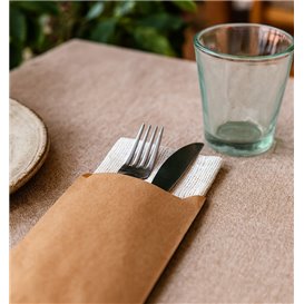 Bestecktaschen Kraft 9x24cm (125 Stück)