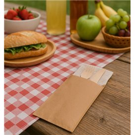 Bestecktaschen Kraft 9x24cm (125 Stück)