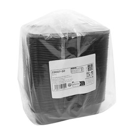 PP-Schale Rechteckig Schwarz 500ml 17,6x12,4x4cm (50 Stück)
