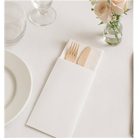 Bestecktaschen Weiß 9x24cm (1.000 Stück)