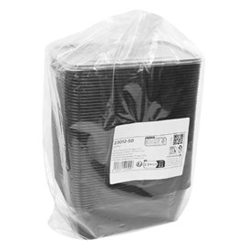 PP-Schale Rechteckig Schwarz 750ml 17,6x12,4x6cm (50 Stück)