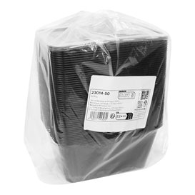 PP-Schale Rechteckig Schwarz 1.000ml 17,6x12,4x7cm (50 Stück)