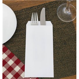 Bestecktaschen Weiß 11x24cm (125 Stück)