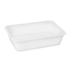 Schale Rechteckig aus PP Weiß 500ml 17,4x11,6x3,5cm (25 Stück)