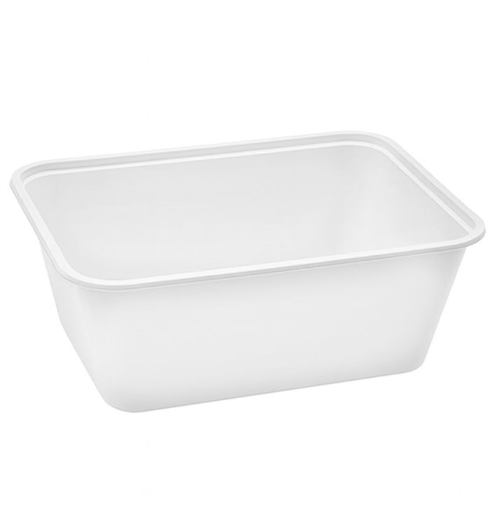 Schale Rechteckig aus PP Weiß 1.000ml 17x11,5x8,2cm (500 Stück)
