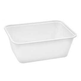 Schale Rechteckig aus PP Weiß 1.000ml 17x11,5x8,2cm (25 Stück)