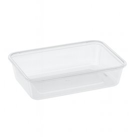 Schale Rechteckig aus PP Transparent 500ml 17,4x11,6x3,5cm (500 Stück)