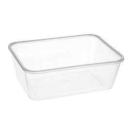 Schale Rechteckig aus PP Transparent 750ml 17,4x11,6x5,5cm (25 Stück)