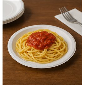 Pappteller Rund Fettdicht Weiß Ø18cm 220g/m² (400 Stück)