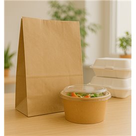 Papiertüten ohne Henkel Kraft braun 50g/m² 22+12x30cm (25 Stück)