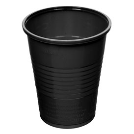 Plastikbecher PS Schwarz 200ml Ø7cm (25 Stück)