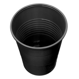 Plastikbecher PS Schwarz 200ml Ø7cm (25 Stück)