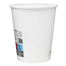 Karton Kaffeebecher To Go Weiß 8Oz/240ml Ø8,0cm (1.000 Stück)