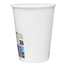 Kaffeebecher To Go Karton Weiß 9Oz/280ml Ø7,7cm (50 Stück)