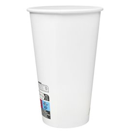 Karton Kaffeebecher To Go Weiß 16Oz/540ml Ø9cm (50 Stück)