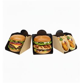 Pappspatel für Hamburger 12x12x10cm (25 Stück) Pappspatel für Hamburger 12x12x10cm (25 Stück)